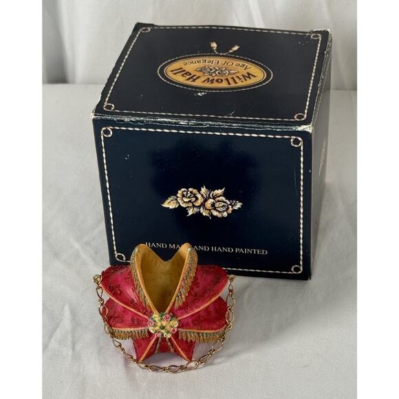 Willow Hall Miniature Vintage Handbag Figurine Pretty Maiden Circa 1810, 85-02 - Picture 7 of 13